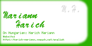 mariann harich business card